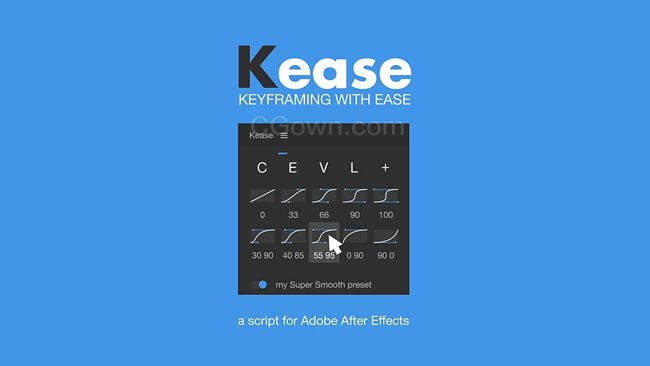 Kease v1.2.8 AE脚本动画关键帧调节曲线控制工具