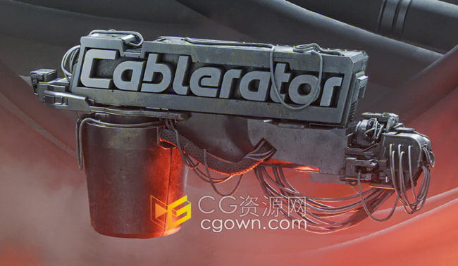 Blender插件Cablerator v1.4.7绘制悬挂式电缆建模工具