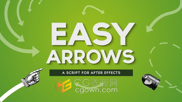 Easy Arrows v1.5.2 AE脚本生成箭头图形自动定向路径动画