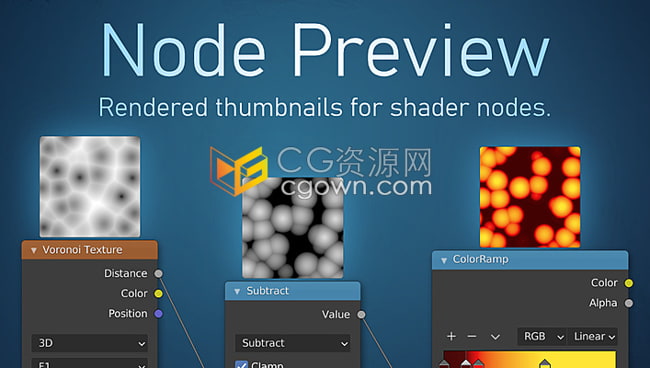 Blender插件Node Preview v1.16节点缩略图可视化预览工具