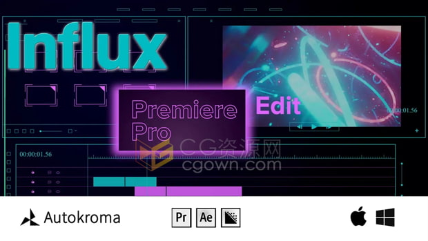 Influx v1.3.0插件支持AE/PR软件导入更多视频原生格式