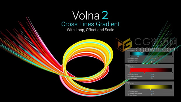 AE插件Volna v2.3制作动态线条路径生长动画