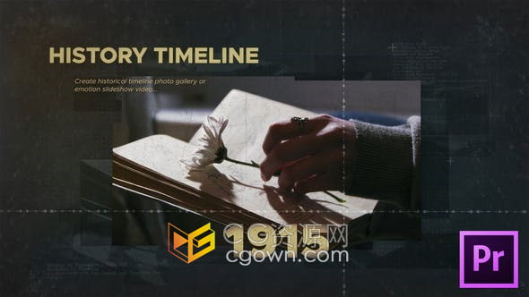 AE/PR模板-历史记忆时间线宣传片战争复古史诗电影纪录片