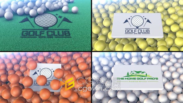 AE模板-高尔夫标志展示动画