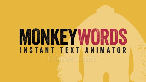 MonkeyWords v1.00 AE脚本自动排版动力学文字标题快速生成动画