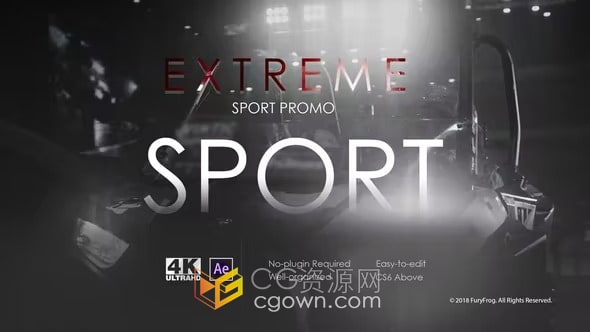 AE模板-赛车音乐会预告片极限运动体育赛事健身锻炼故障效果宣传片