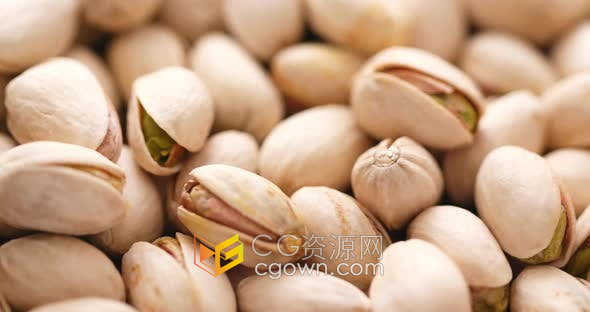 开心果实拍健康美味坚果绿色食品视频素材