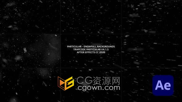 AE模板-8個實用的雪花背景降雪下雪冬雪粒子背景免費下載