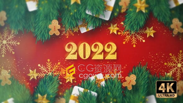 AE模板-2022年多彩新年祝福視頻粒子標(biāo)題節(jié)日元素標(biāo)志動(dòng)畫