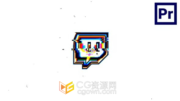 PR模板-故障效果Cyber Glitch Logo动画