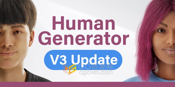 Blender插件3D人物人体模型生成器Human Generator V3.0.5