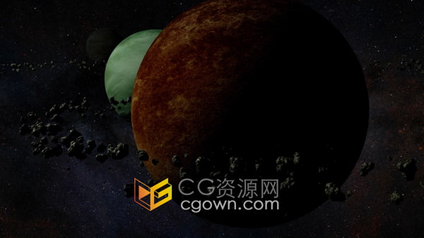 太阳系外行星01太空银河系星球场景动画视频素材下载