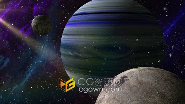 太阳系外行星05银河系星球动画场景视频素材下载