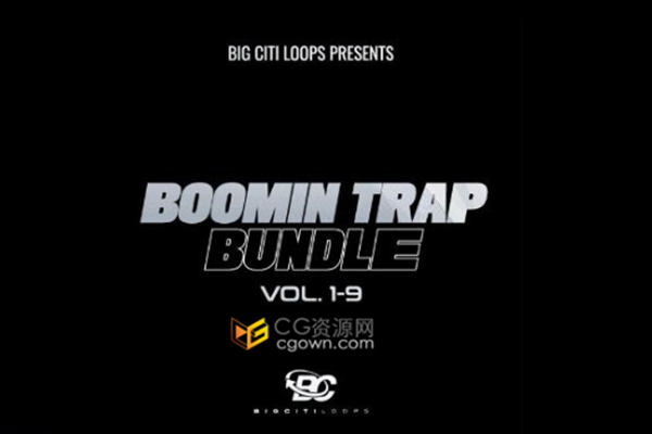 Boomin陷阱捆绑包（第1-9卷）包含roaring 808s优雅长笛即兴演奏等