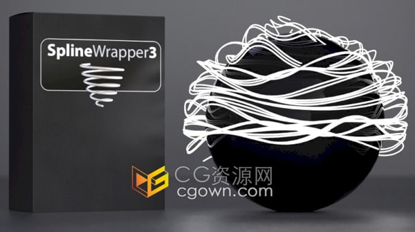 C4DZone Spline Wrapper v3.0 C4D三维样条线缠绕包裹工具插件