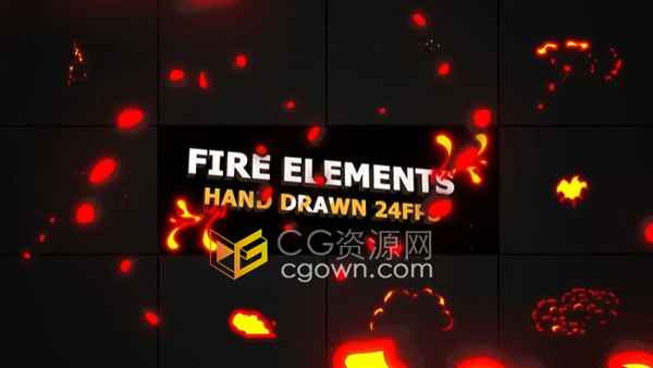 达芬奇模板-手绘动画Flash FX 火焰元素带音效
