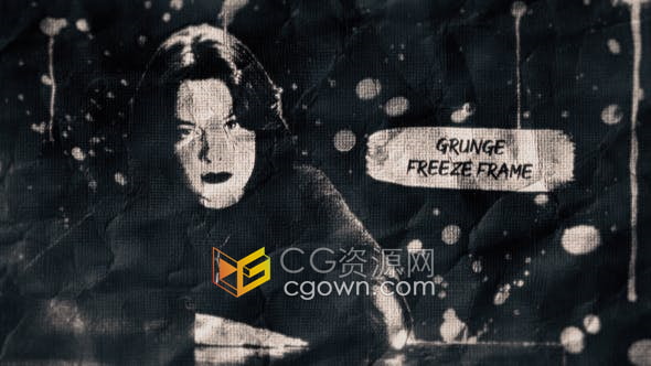 AE模板-創(chuàng)意撕紙動畫凍結幀定格效果grunge style頹廢風格電影預告片