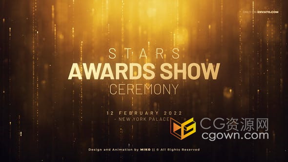 AE模板-大气晚会颁奖典礼公司企业年会电影奖项提名活动包装