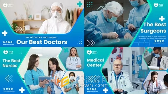 医疗保健医药企业医学研究机构健康频道宣传片AE模板