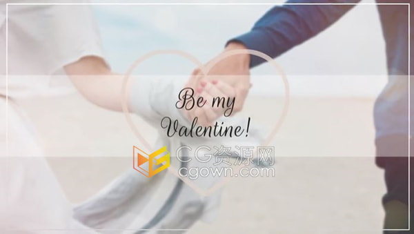 PR模板-爱情语录心形动画照片制作浪漫情人节婚礼电子相册