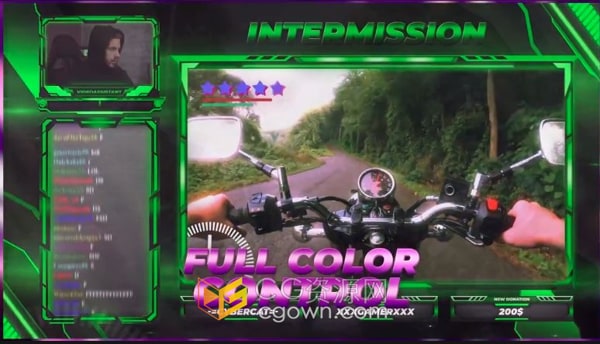 AE模板-35+个带有智能色彩控制器的场景流媒体频道游戏直播包装动画