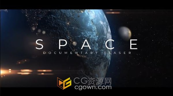 科技星空3D行星动画电影标题预告片宇宙教育片太空纪录片AE模板
