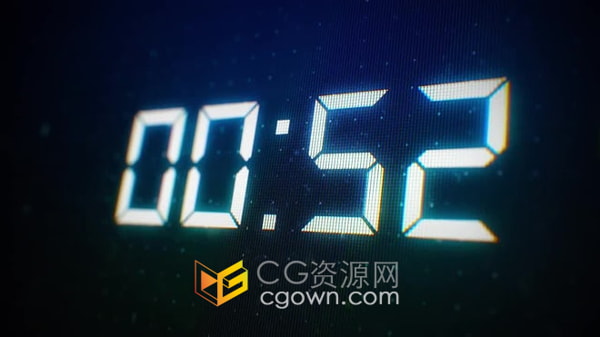 計算機屏幕上白色數(shù)字顯示60秒計時器倒計時視頻素材
