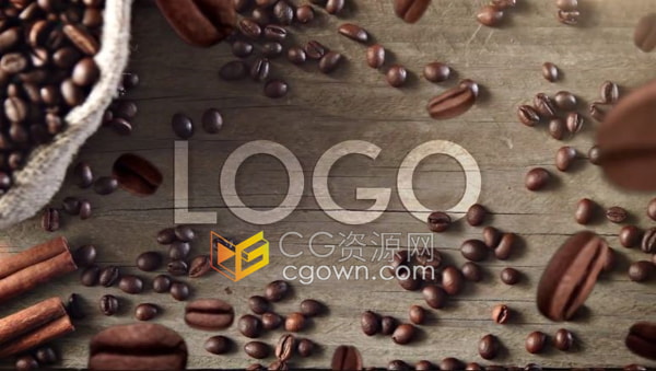 DR达芬奇模板-真实镜头动态图形结合制作咖啡店咖啡品牌LOGO片头