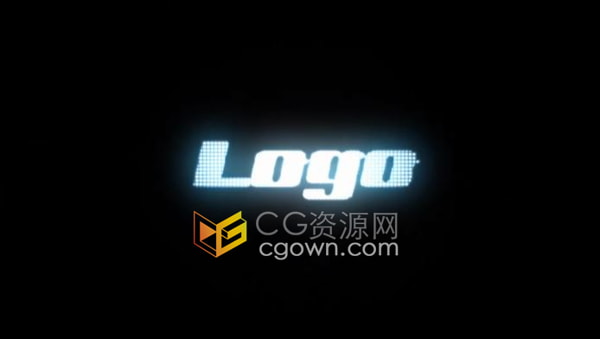 AE片头模板动态动画故障和扭曲效果LOGO标志展示