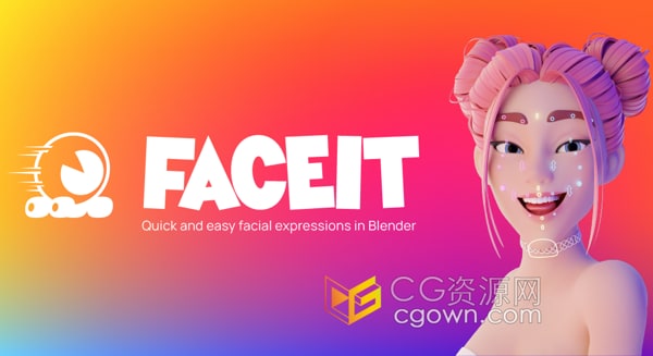Faceit v2.0.20 Blender插件面部表情绑定和表演捕捉