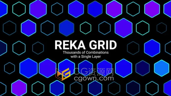 AE插件Reka Grid v1.3.1生成网格图形矩阵排列动画