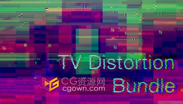 TV Distortion Bundle v2.7 AE/PR制作画面故障RGB色彩分离干扰损坏特效插件