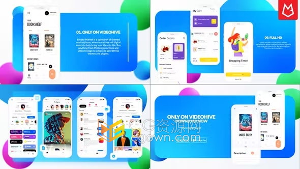 移動(dòng)應(yīng)用程序APP應(yīng)用商店介紹用戶界面主題演示AE模板