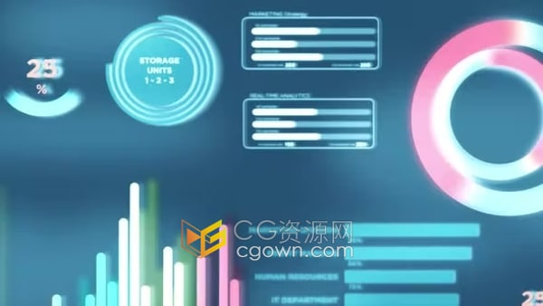 數(shù)字?jǐn)?shù)據(jù)圖表金融公司數(shù)據(jù)HUD背景視頻素材