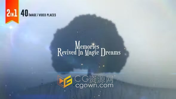 AE相冊模板-神奇魔法夢幻效果照片幻燈片視頻相冊
