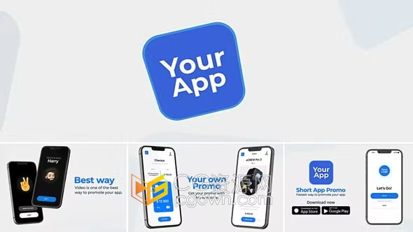 AE模板-iphone13移動(dòng)設(shè)備產(chǎn)品展示APP應(yīng)用程序介紹宣傳視頻