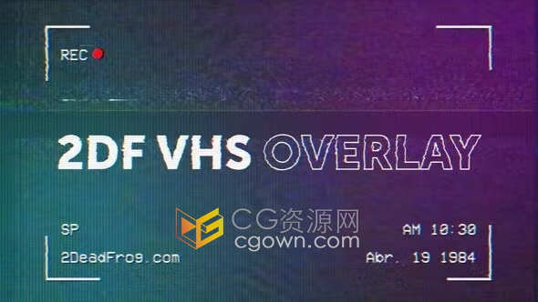 2DF VHS監(jiān)控?cái)z像機(jī)畫(huà)面視頻制作8090年代效果AE模板