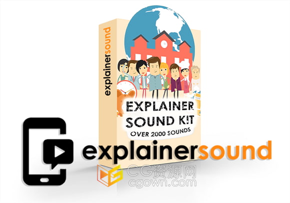 音效素材超过2000种动态图形配乐和解说视频解释器声音SFX库