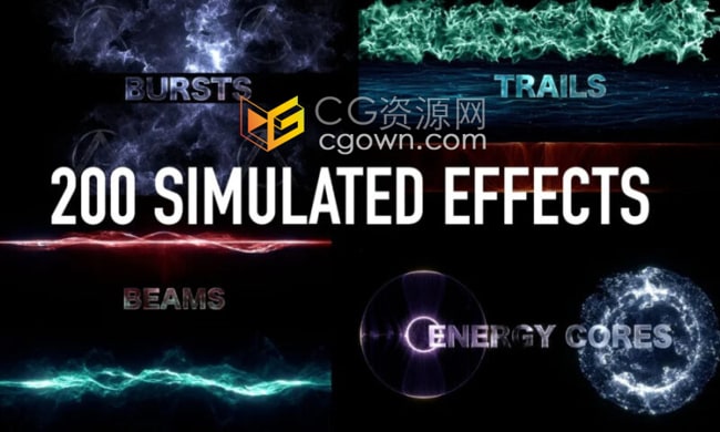 200套Simulated Effects VFX高分辨率视频特效素材.EXR图像序列