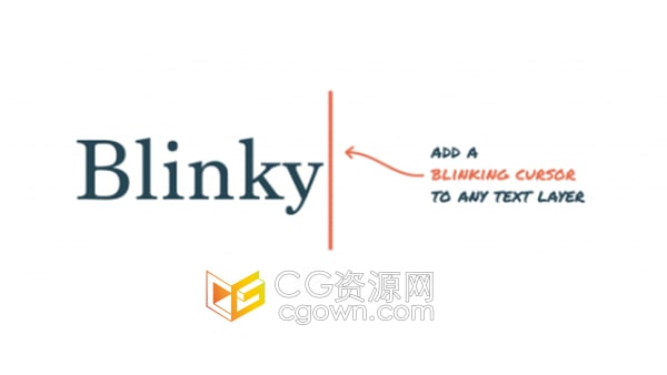 AE脚本Blinky v2.0 快速给文本层添加闪烁的光标效果