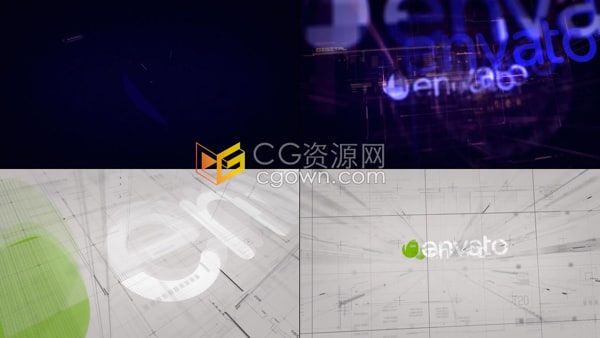AE科技LOGO模板-超高清工程元素簡約工業(yè)草圖科學(xué)軍事視頻數(shù)字標(biāo)志