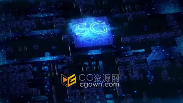 5G芯片背景全球信息互联网光线动画视频素材
