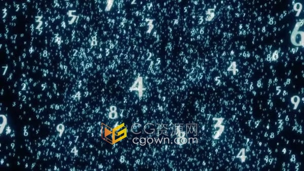 隨機(jī)數(shù)字抽象動(dòng)畫高清背景視頻素材免費(fèi)下載