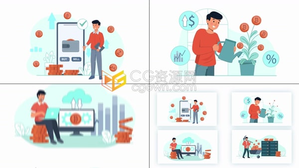 AE模板-加密貨幣金融交易服務(wù)器托管數(shù)據(jù)中心網(wǎng)絡(luò)服務(wù)場景動畫包