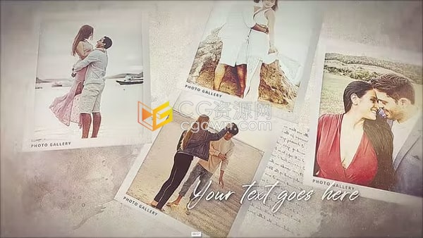 AE相冊模板-時尚回憶旅行幻燈片多彩家庭生活婚禮視頻相冊