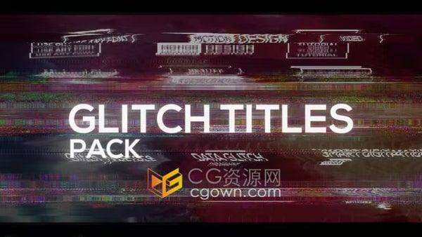 Glitch Titles Pack技術(shù)故障開(kāi)場(chǎng)標(biāo)題AE模板