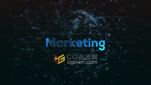 AE模板-藍色粒子星球動畫抽象背景營銷網(wǎng)絡科幻信息通信軍事技術(shù)標題介紹