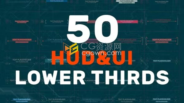 pr模板50huduilowerthirds科技新闻采访视频字幕技术标题