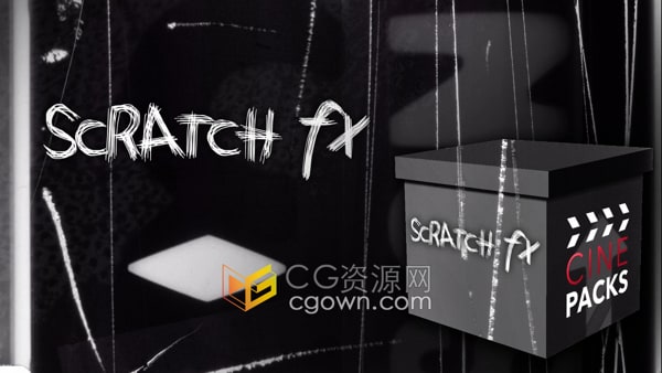 Scratch FX 制作胶片划痕闪动效果4K分辨率合成视频素材