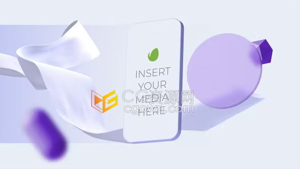 智能手机移动设备产品展示3D Calm Clean App 介绍视频AE模板